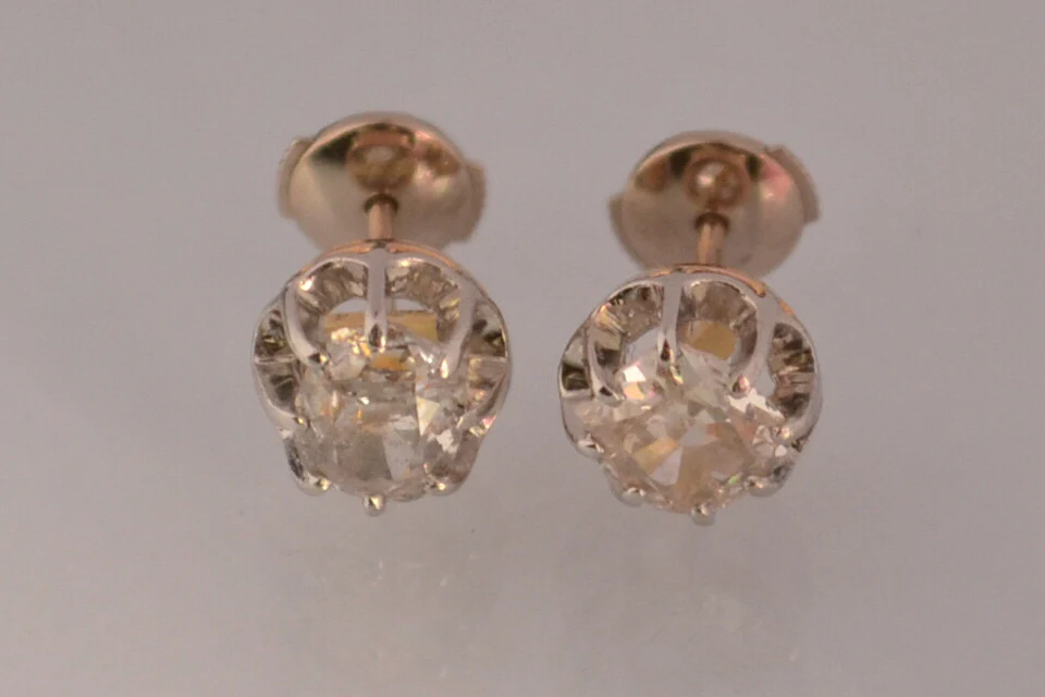 Boucle d'oreille Puce Diamants 1,5 carat