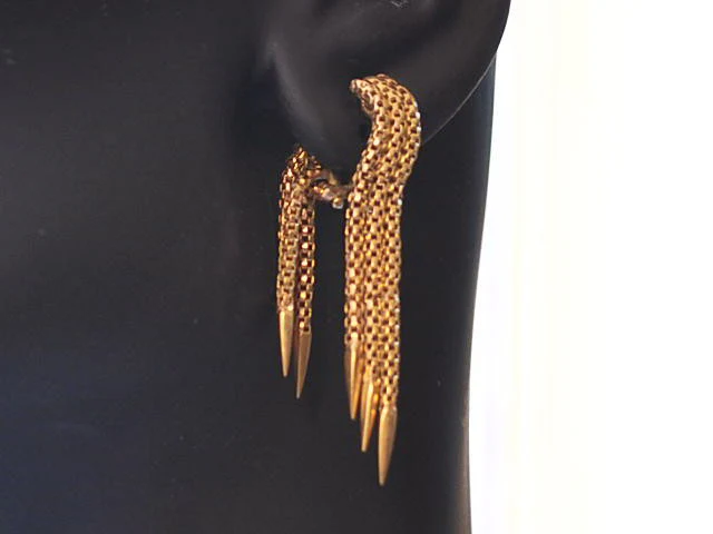 Boucles d oreille art deco en or jaune - Image 2