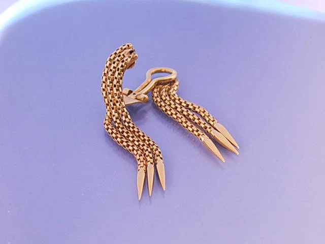 Boucles d oreille art deco en or jaune - Image 3