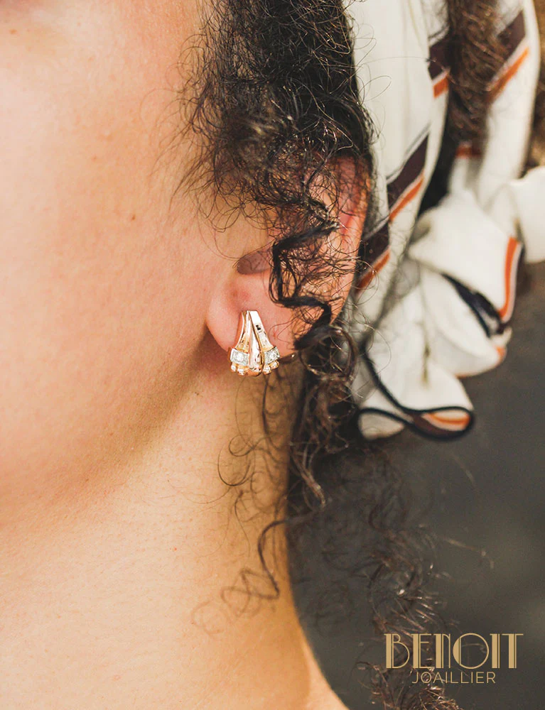 Boucles d'Oreille Tank Diamants - Image 4