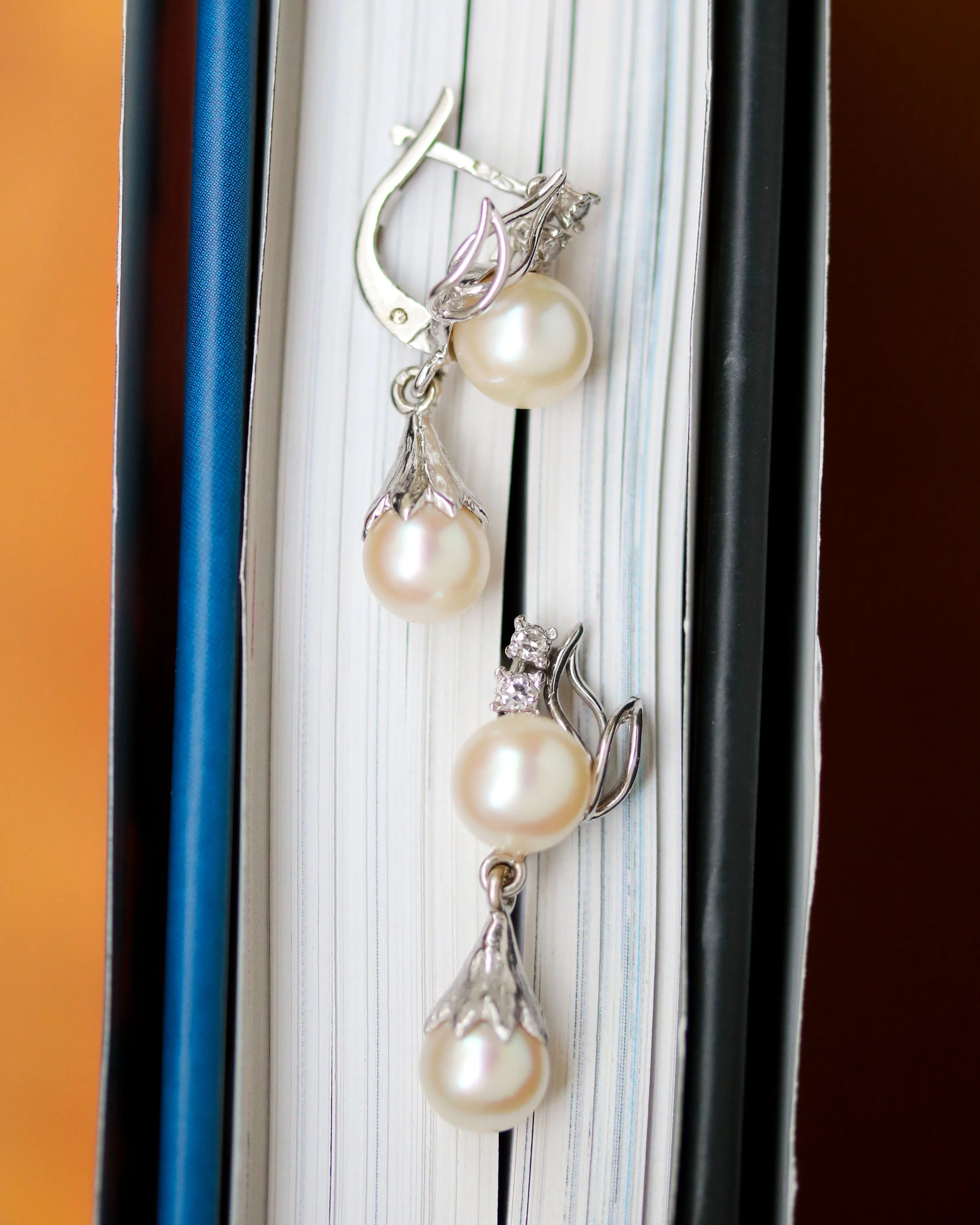 Boucles d'Oreilles 1950 Perles de Culture - Image 2
