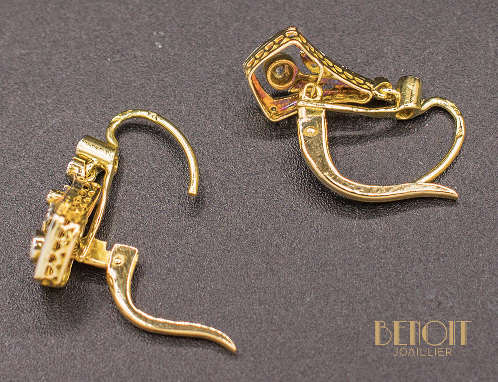 Boucles d'Oreilles Dormeuses 1900 - Image 3