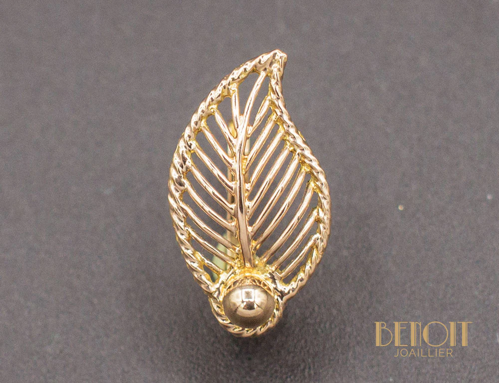 Boucles d'Oreilles "Feuilles" 1950 - Image 2