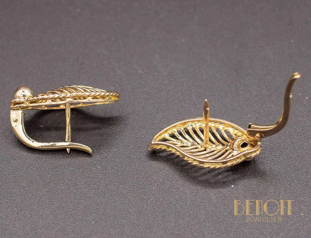 Boucles d'Oreilles "Feuilles" 1950 - Image 3