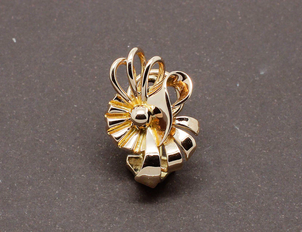 Boucles d'Oreilles Florales 1950 - Image 2