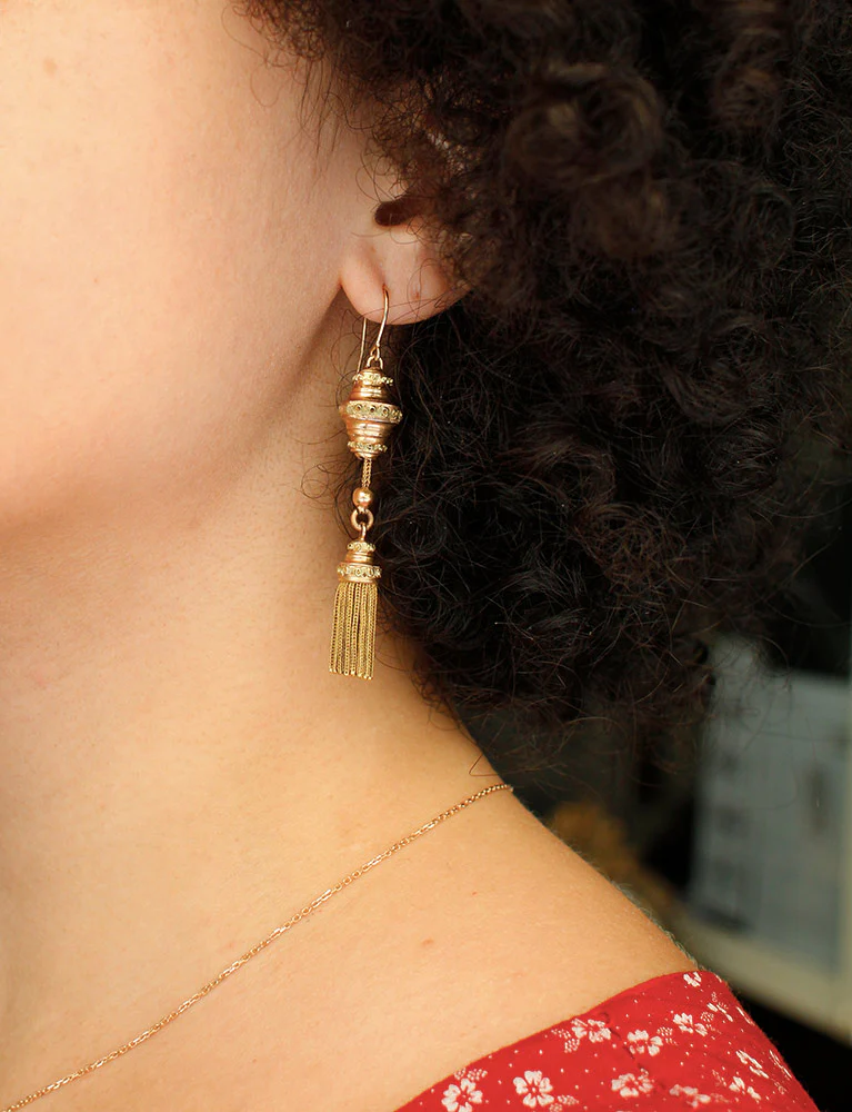 Boucles d'Oreilles "Les Recyclés" Pompons d'Or - Image 5