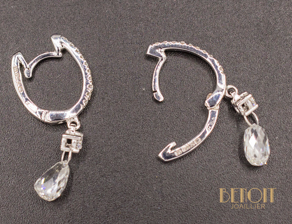 Boucles d'Oreilles Modernes Diamants - Image 3