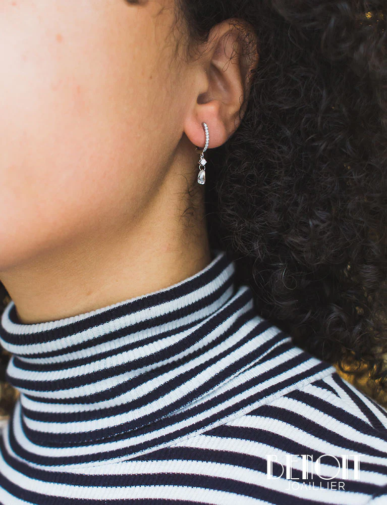 Boucles d'Oreilles Modernes Diamants - Image 4