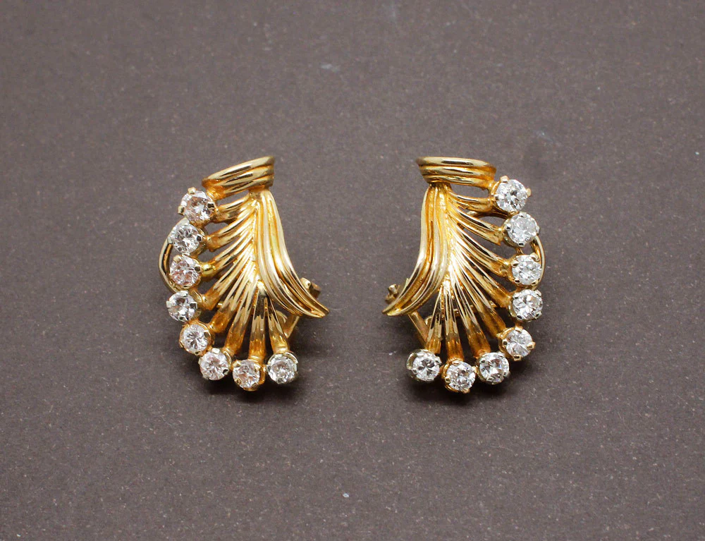 Boucles d'oreilles Or et Diamants