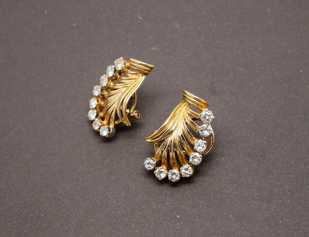 Boucles d'oreilles Or et Diamants - Image 2