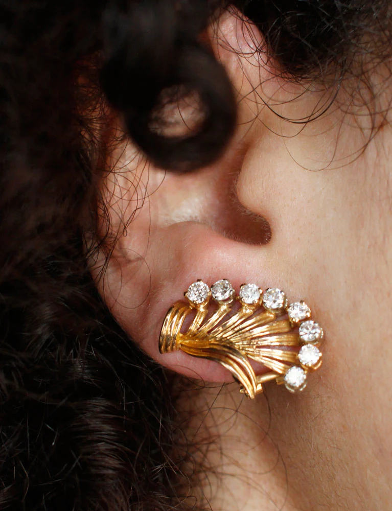 Boucles d'oreilles Or et Diamants - Image 4