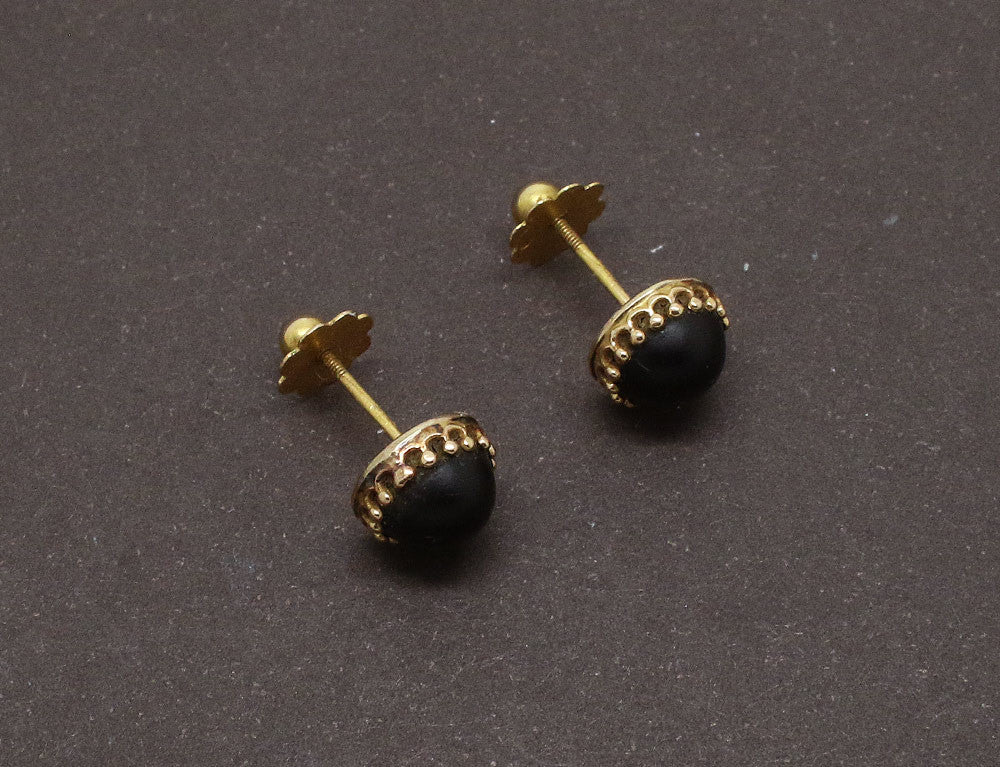 Boucles d'oreilles Or et Jais - Image 2