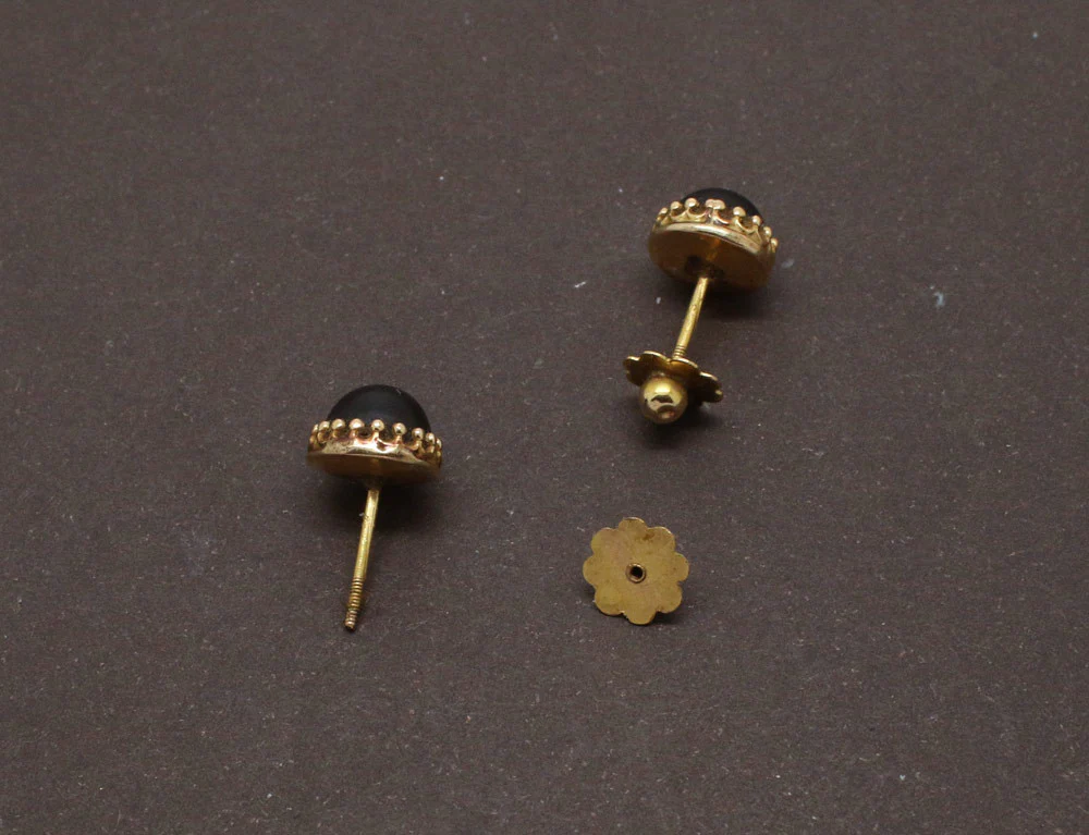 Boucles d'oreilles Or et Jais - Image 3