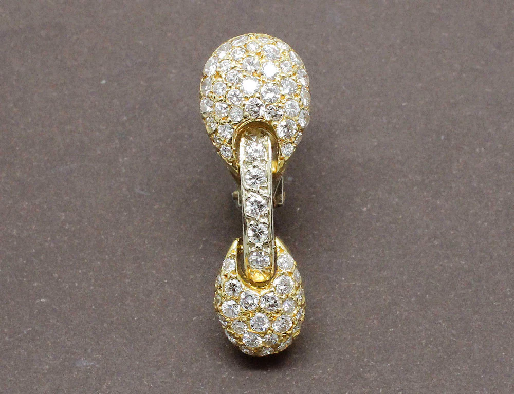 Boucles d'Oreilles Or Jaune Diamants - Image 2