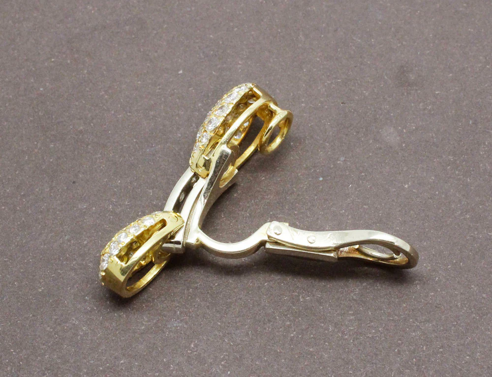 Boucles d'Oreilles Or Jaune Diamants - Image 3