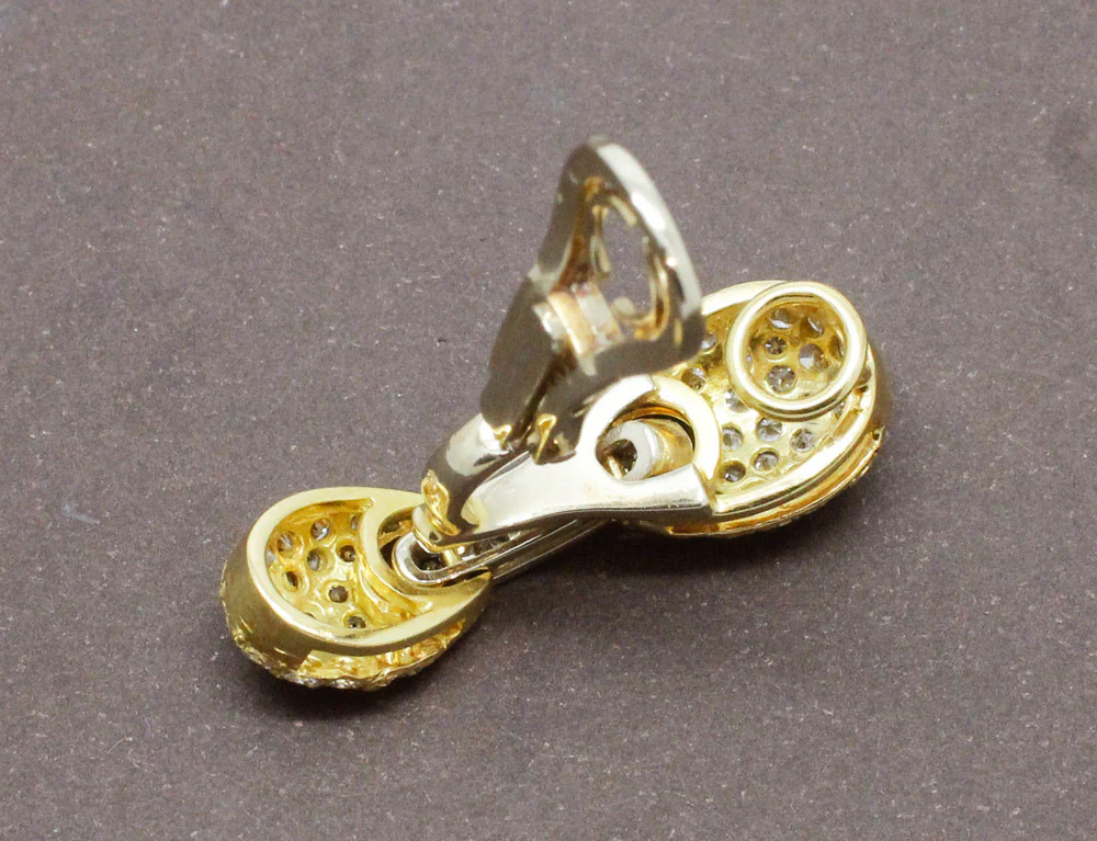 Boucles d'Oreilles Or Jaune Diamants - Image 4