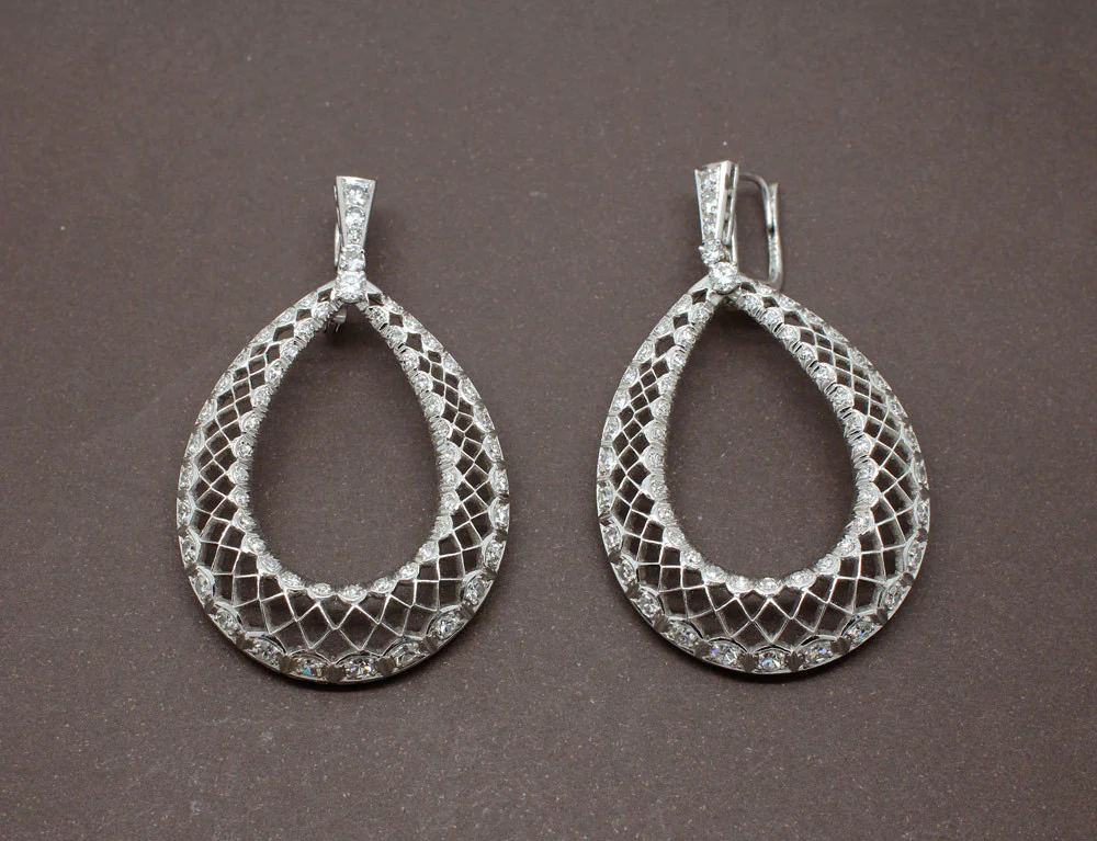 Boucles d'oreilles Pendantes Art Déco