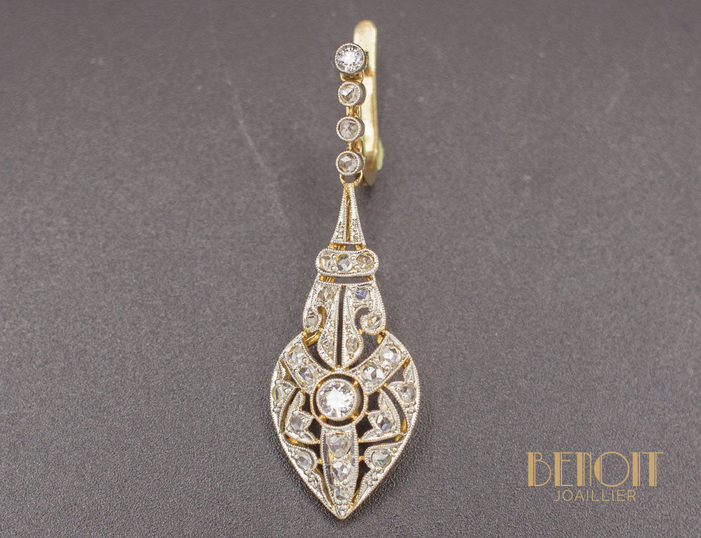 Boucles d'Oreilles Pendantes Art Déco - Image 2