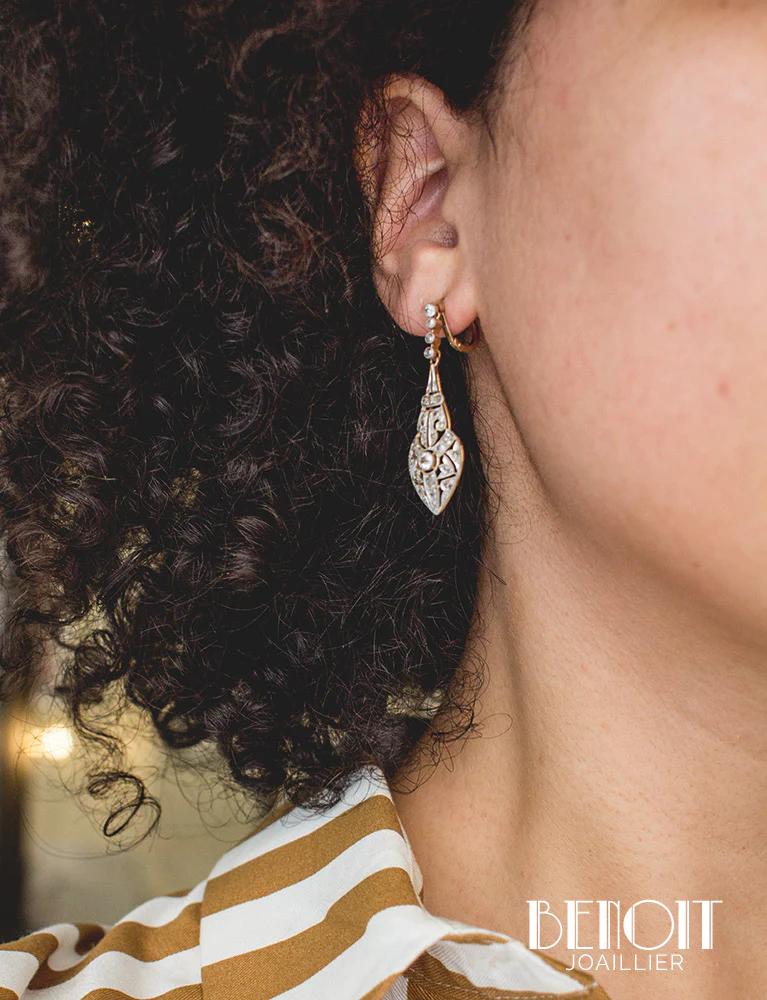 Boucles d'Oreilles Pendantes Art Déco - Image 4