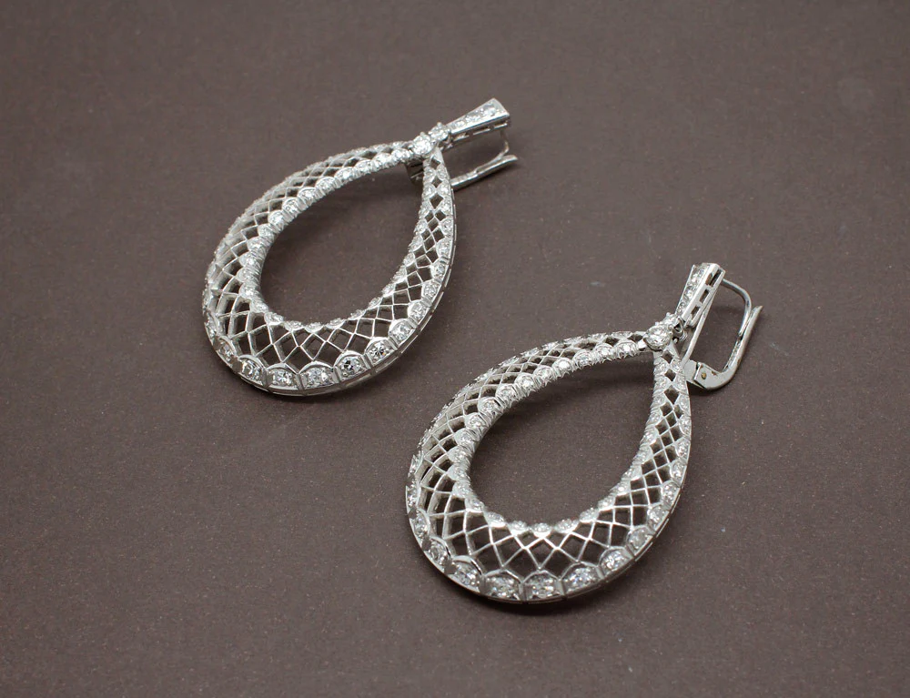 Boucles d'oreilles Pendantes Art Déco - Image 2