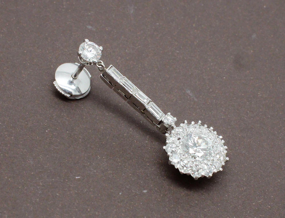 Boucles d'Oreilles Pendantes Diamants - Image 3