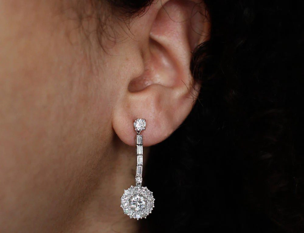Boucles d'Oreilles Pendantes Diamants - Image 5