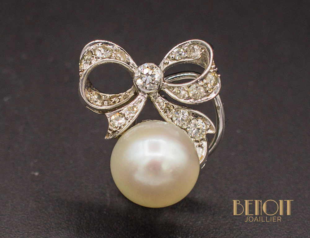 Boucles d'Oreilles Perles Noeuds - Image 2