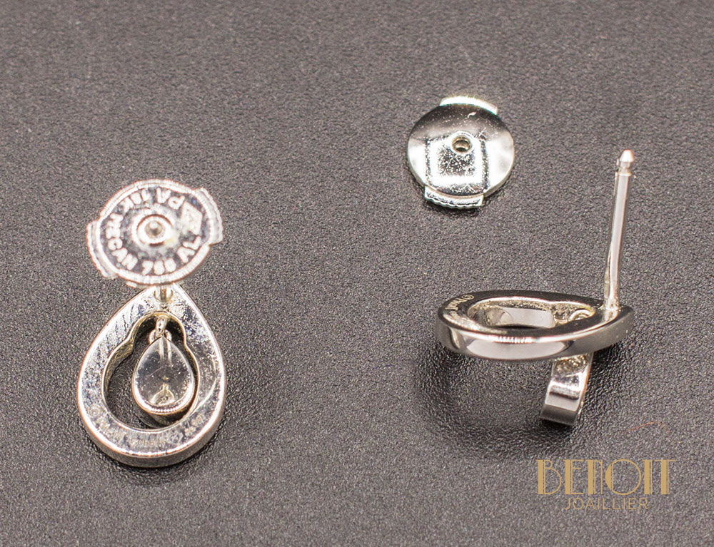 Boucles d'Oreilles Piaget "Millenium" Diamants - Image 3