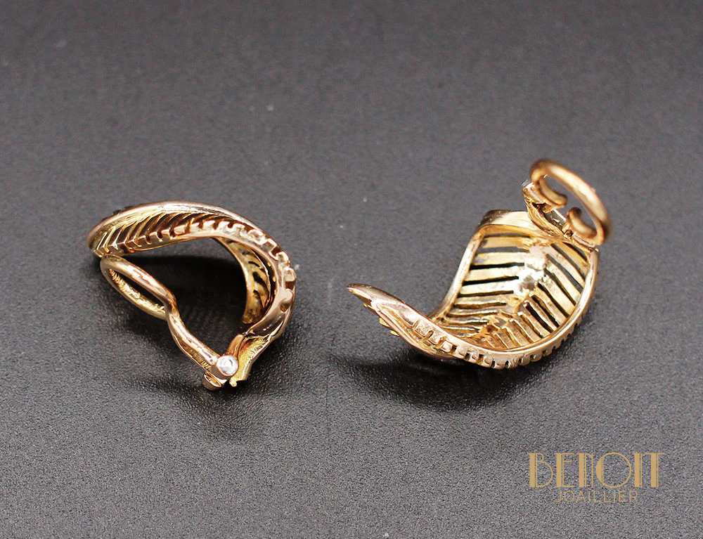 Boucles d'Oreilles Plumes 1950 - Image 3