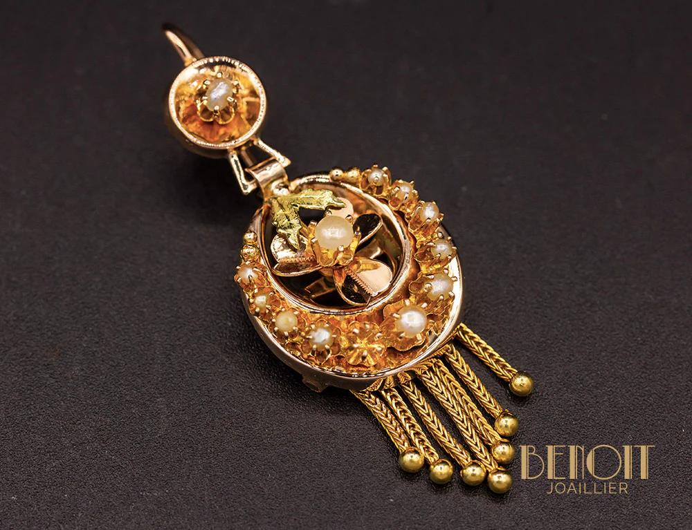 Boucles d'Oreilles XIXe - Image 2