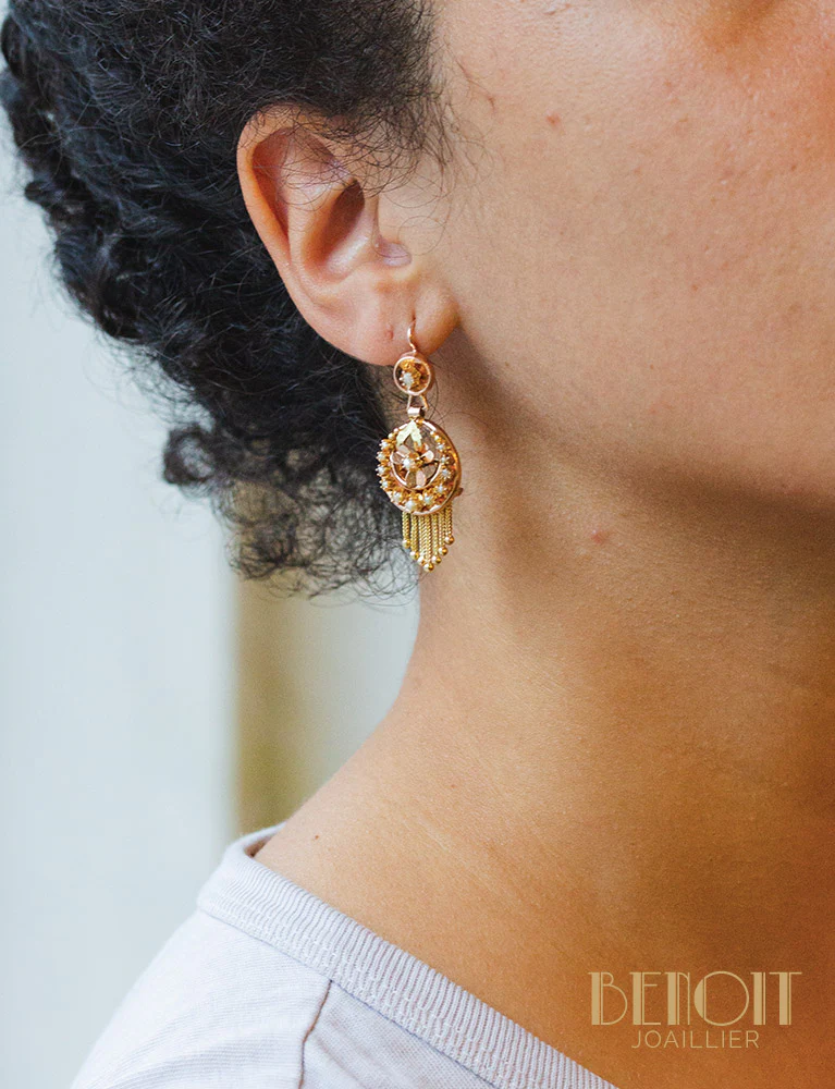 Boucles d'Oreilles XIXe - Image 5