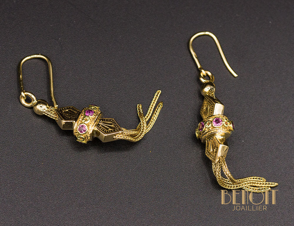 Boucles Pendantes "Les Recyclés" Napoléon III - Image 4