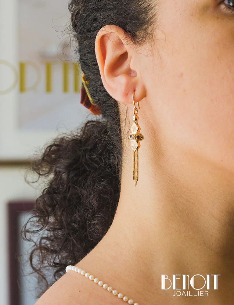 Boucles Pendantes "Les Recyclés" Napoléon III - Image 5