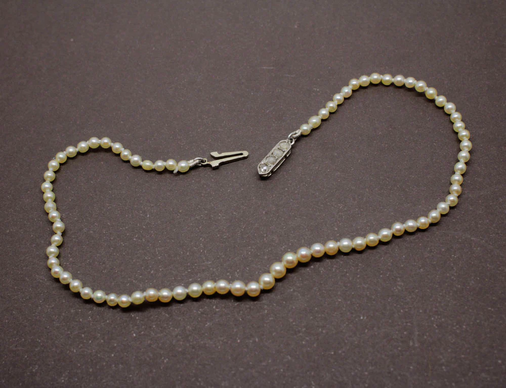Bracelet 1900 Perles Fines et Fermoir Diamants - Image 2