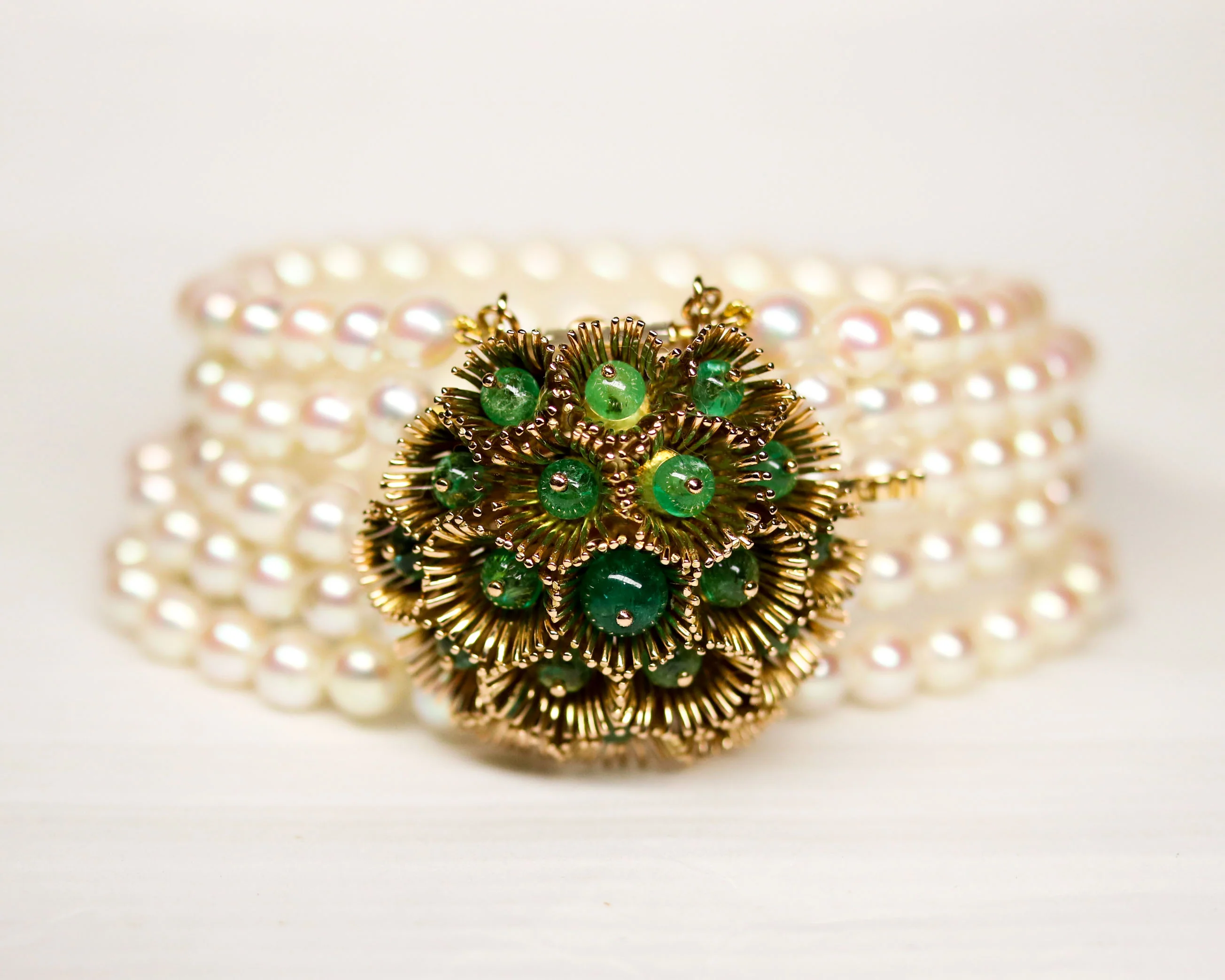 Bracelet 5 Rangs Perles de culture avec Fermoir broche - Image 7