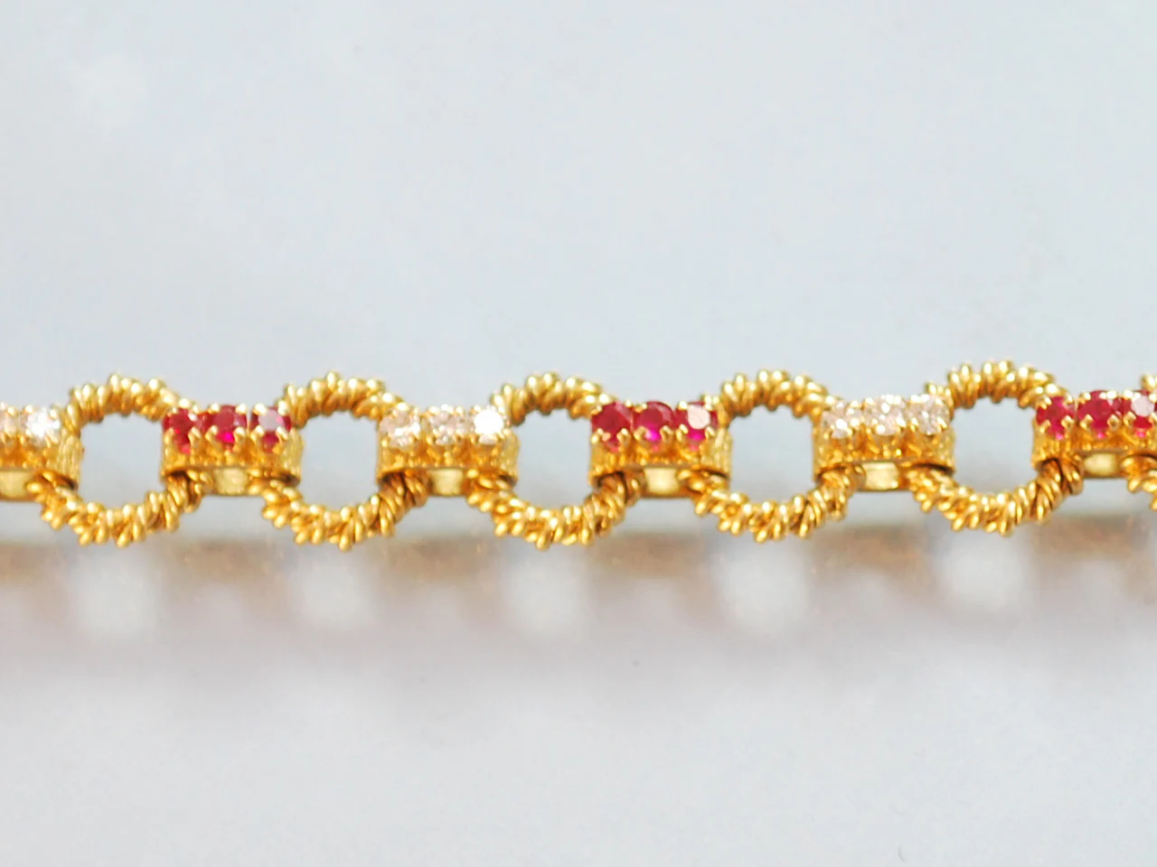 Bracelet ancien diamant et rubis