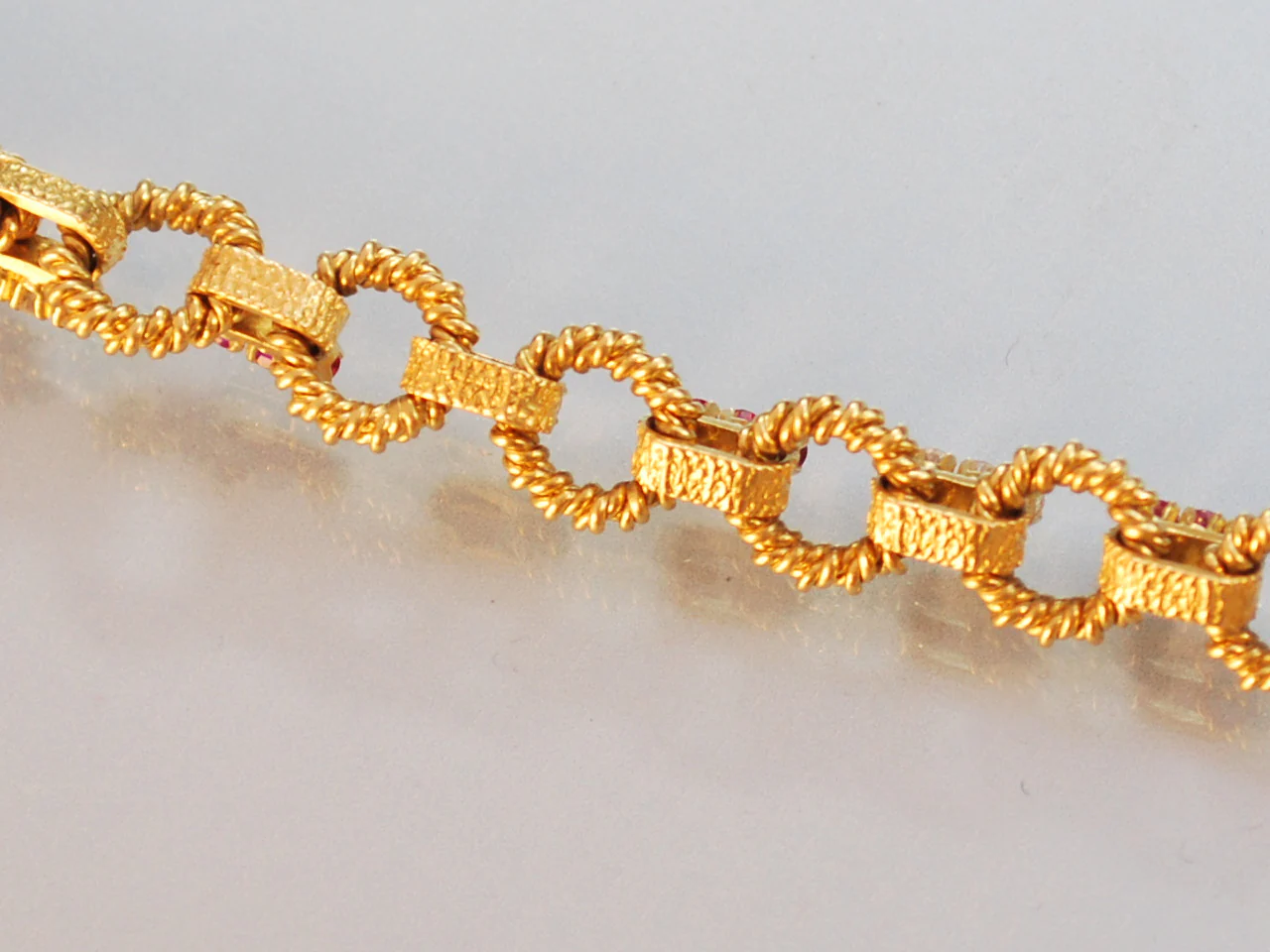 Bracelet ancien diamant et rubis - Image 3