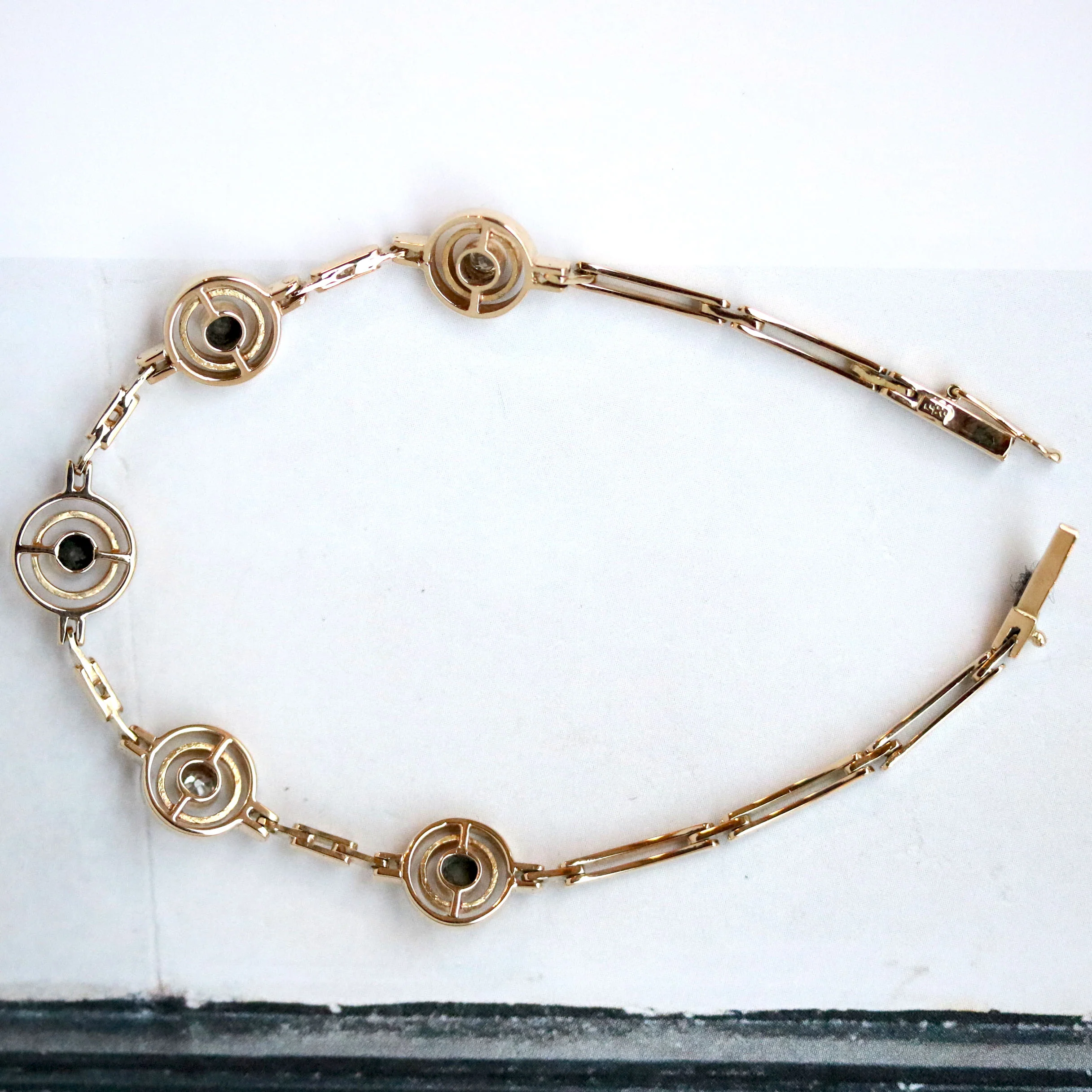 Bracelet Articulé en Deux Ors et Diamant - Image 3