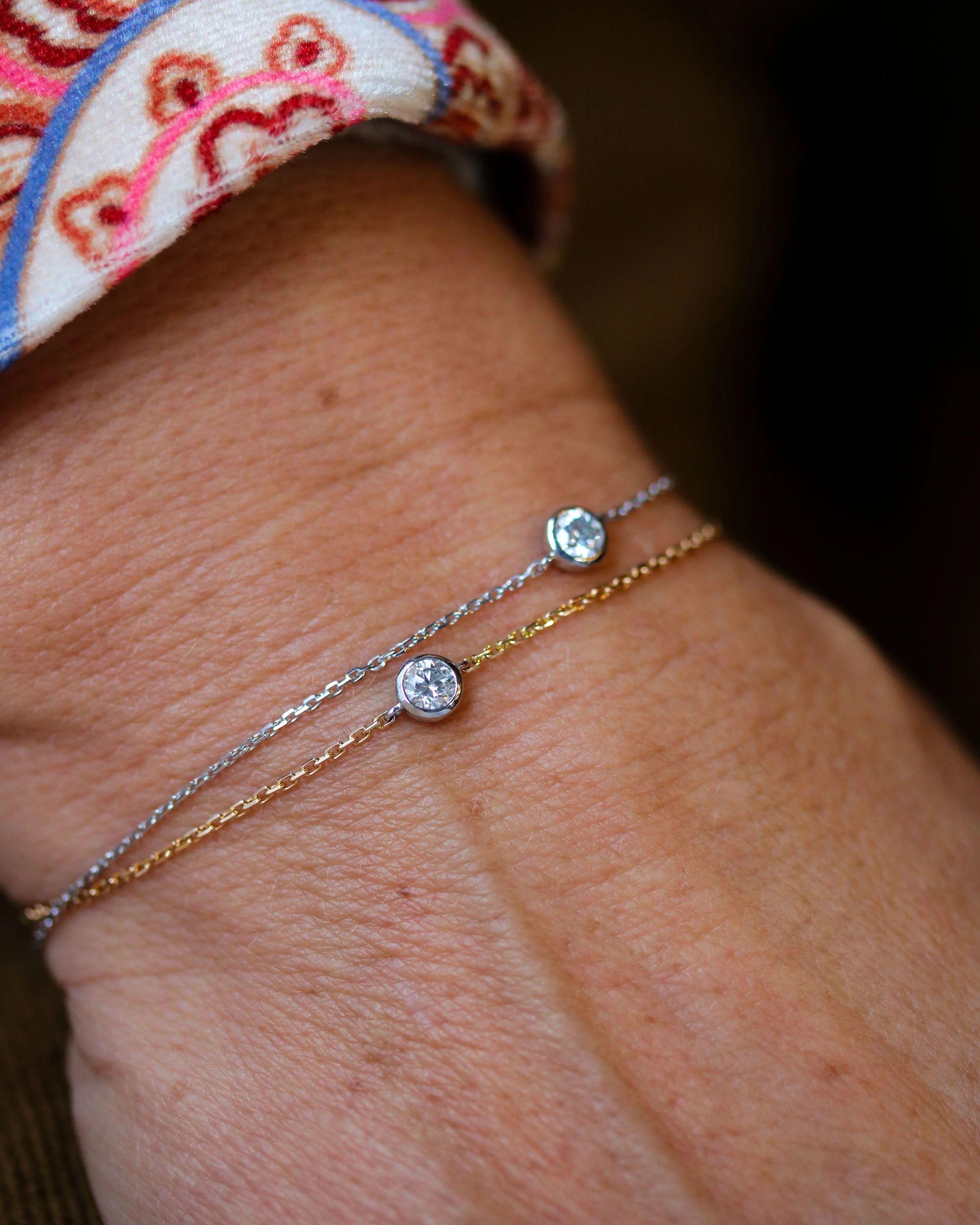 Bracelet Création Benoit Joaillier "Solitaire or blanc Diamant" - Image 4