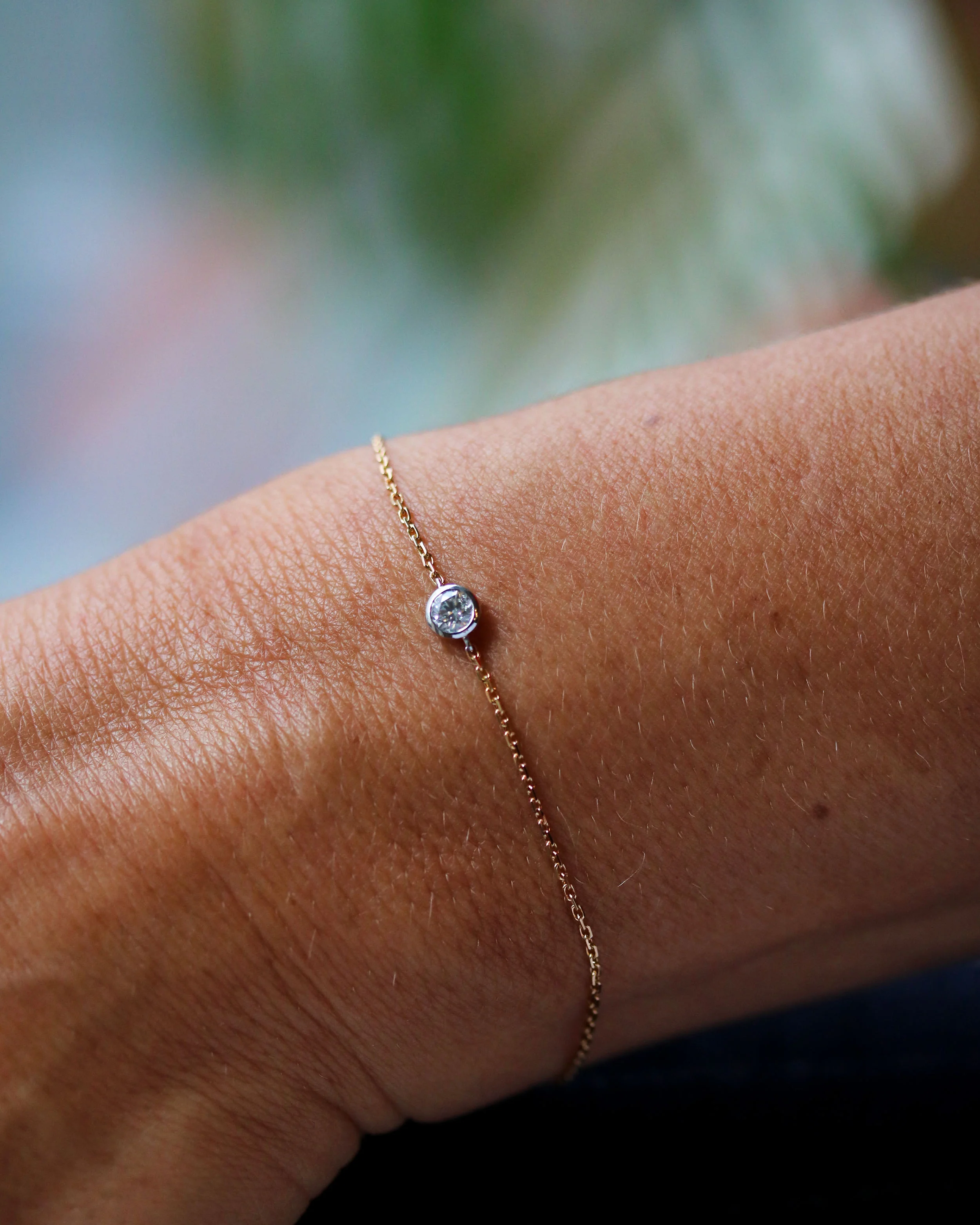 Bracelet Création Benoit Joaillier "Solitaire or jaune Diamant" - Image 4