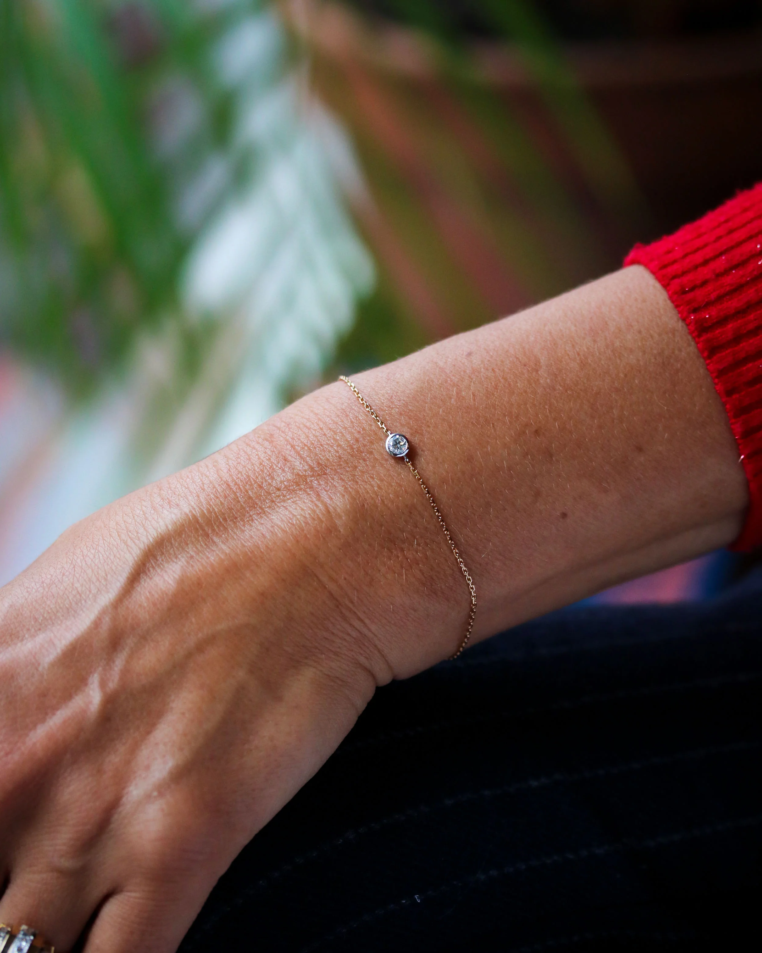 Bracelet Création Benoit Joaillier "Solitaire or jaune Diamant" - Image 5