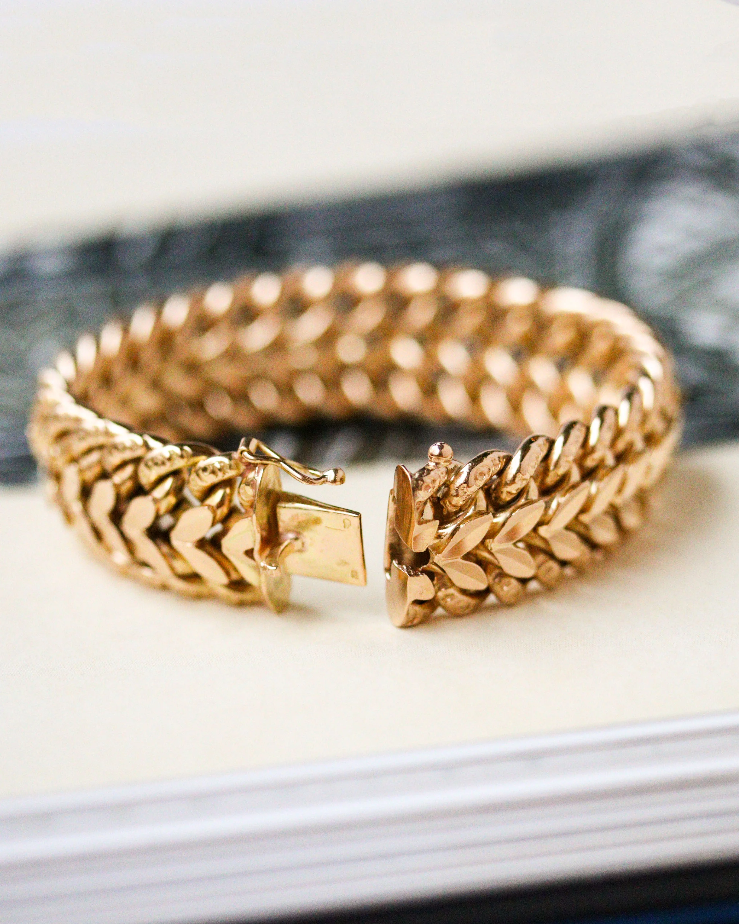 Bracelet en Maille Américaine Or Rose - Image 3