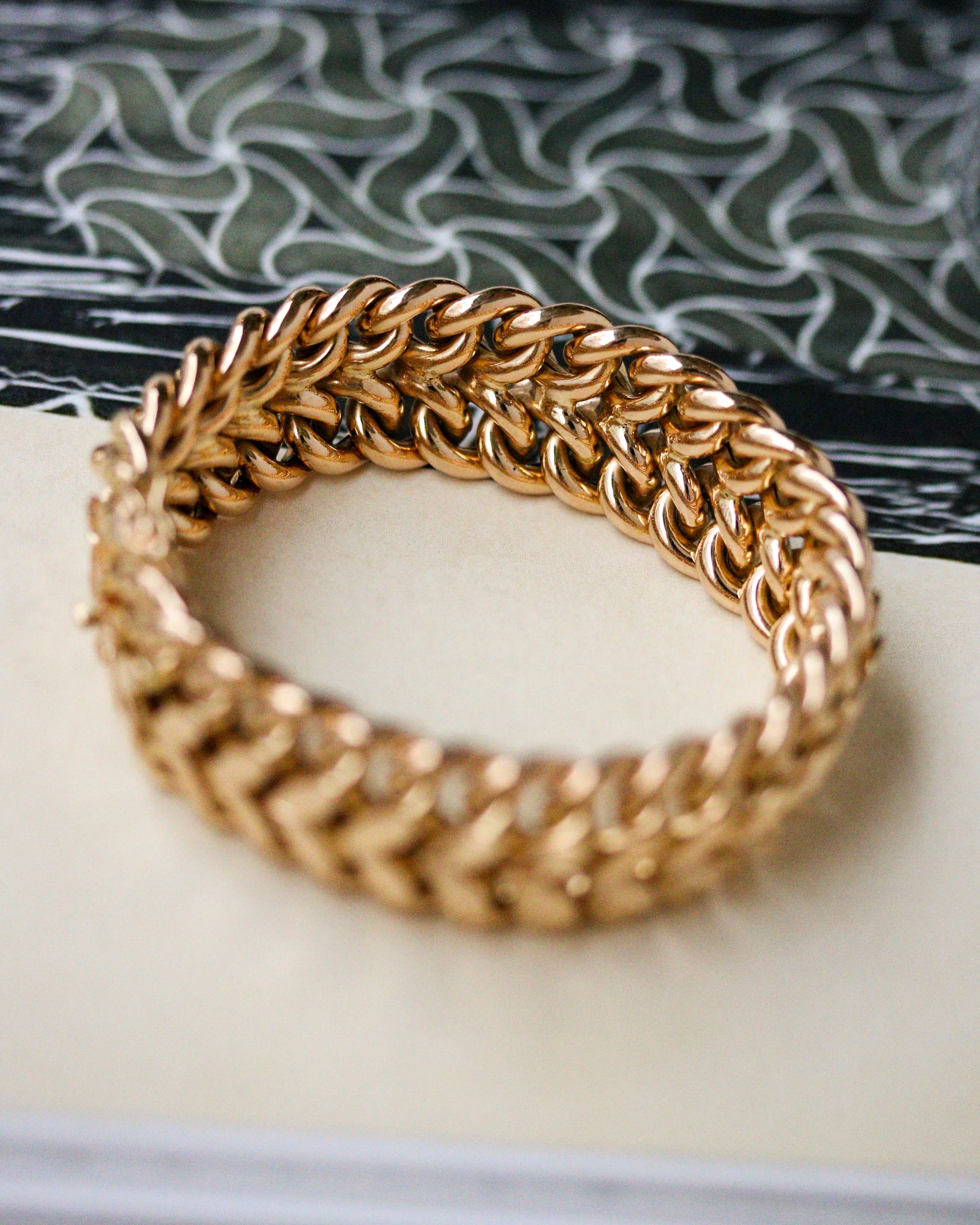 Bracelet en Maille Américaine Or Rose - Image 4