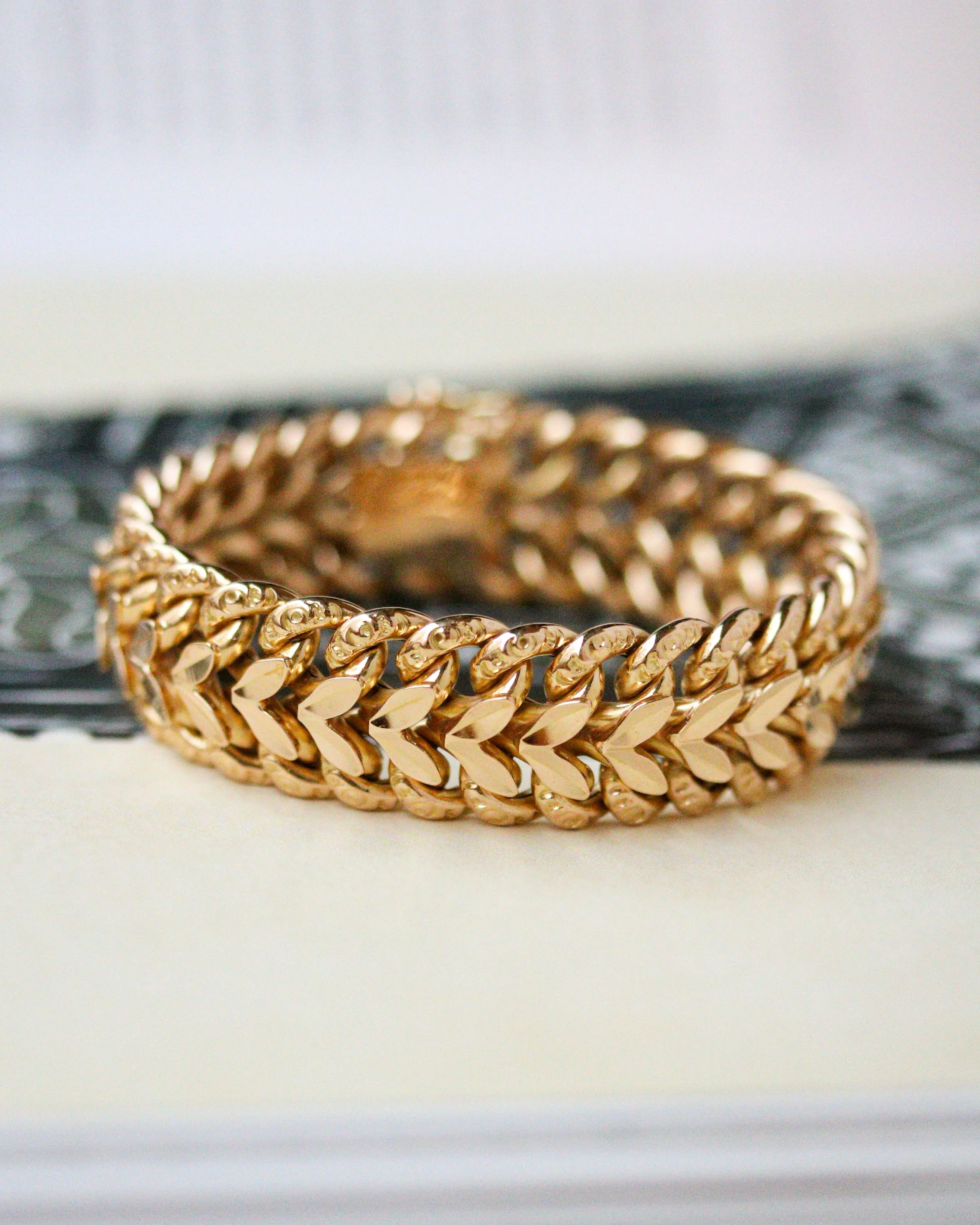 Bracelet en Maille Américaine Or Rose - Image 7