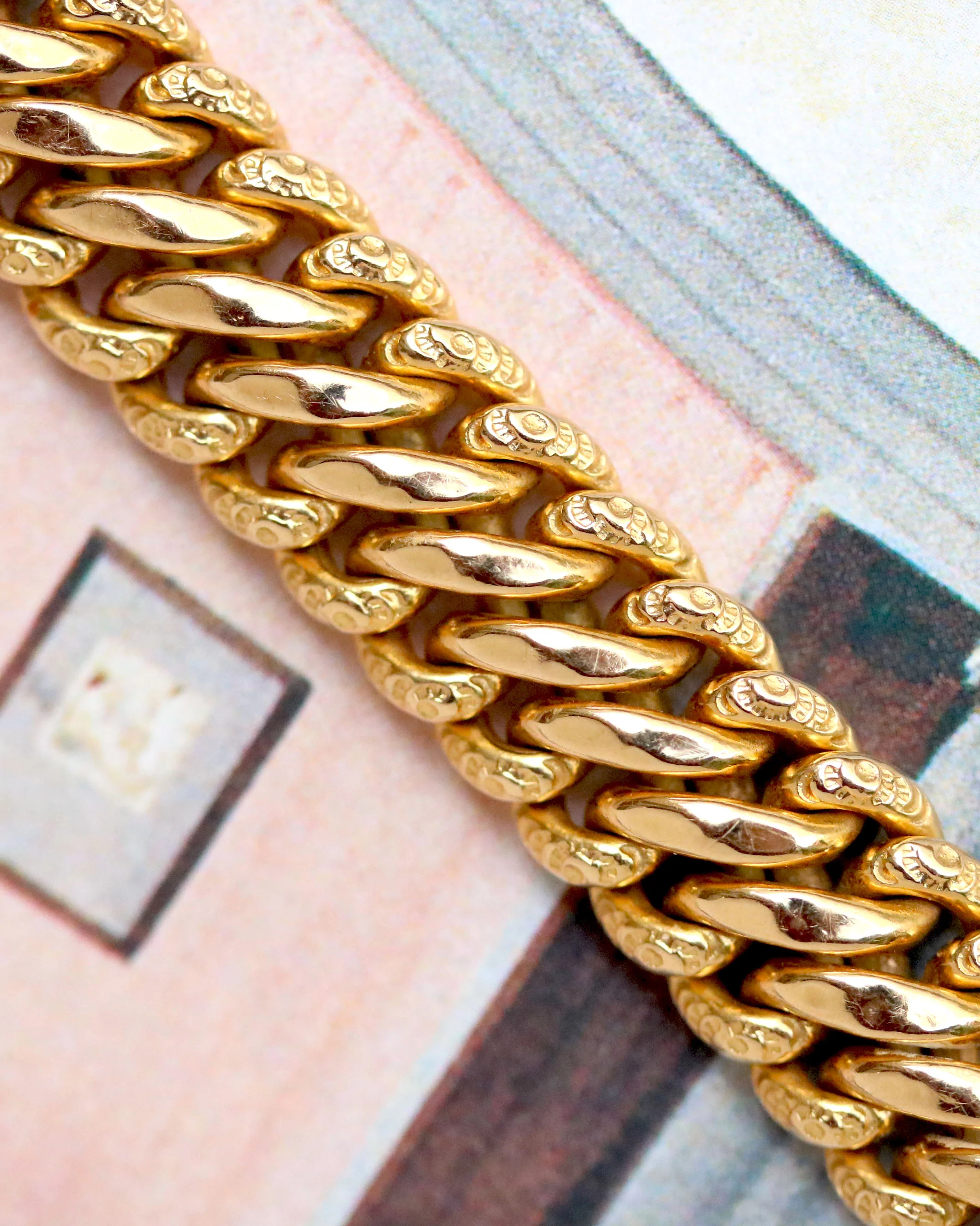 Bracelet Maille Américaine en Or Jaune - Image 3