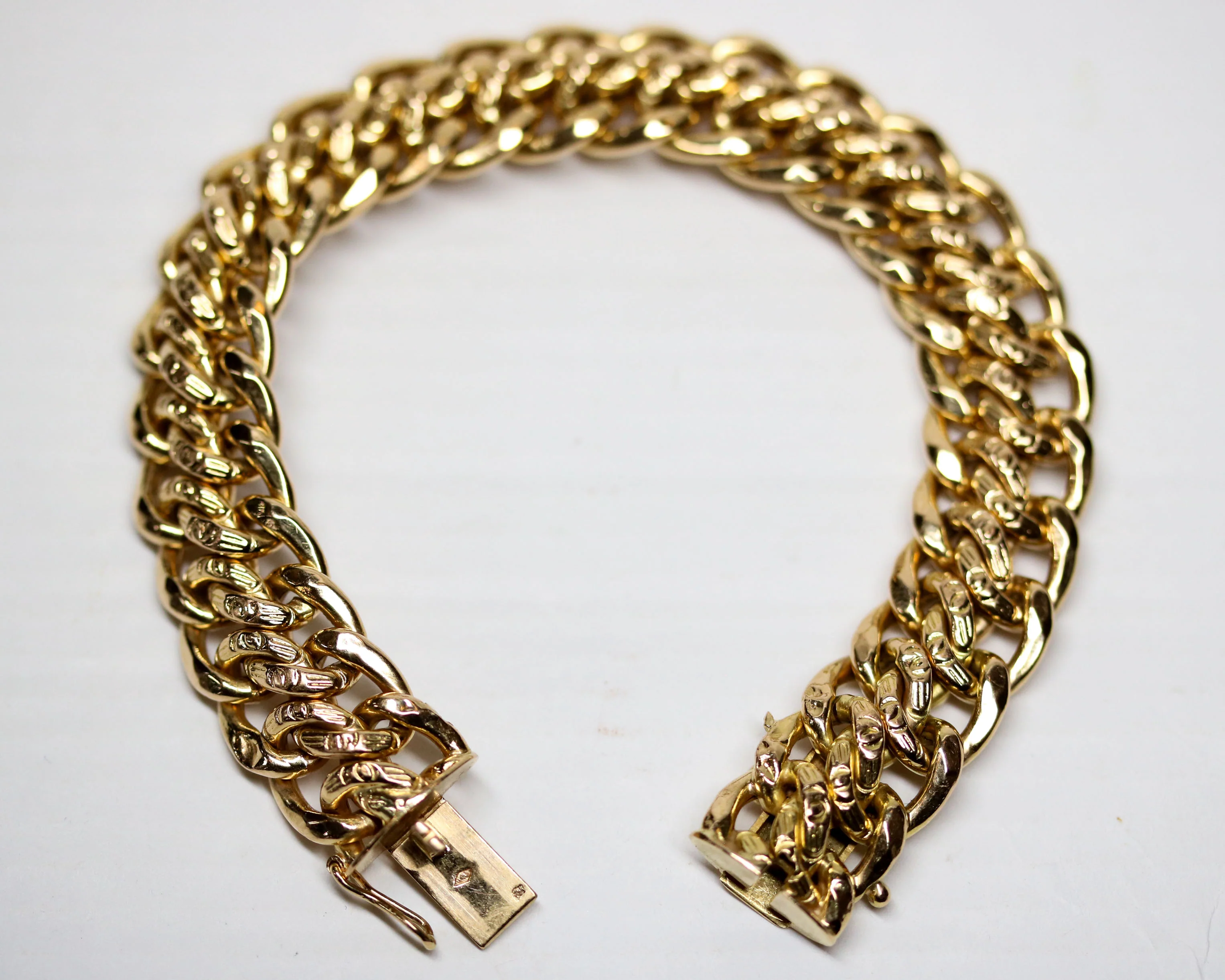 Bracelet Maille Américaine Or Rose - Image 7