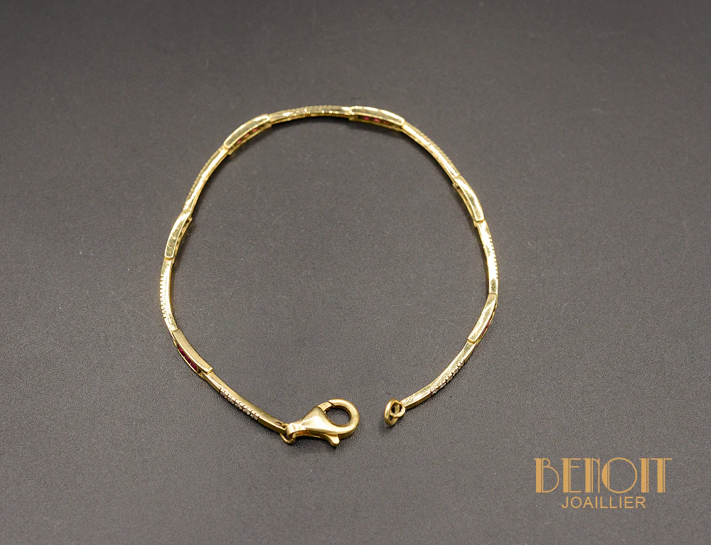 Bracelet Or Jaune Diamant et Rubis Verneuils - Image 4