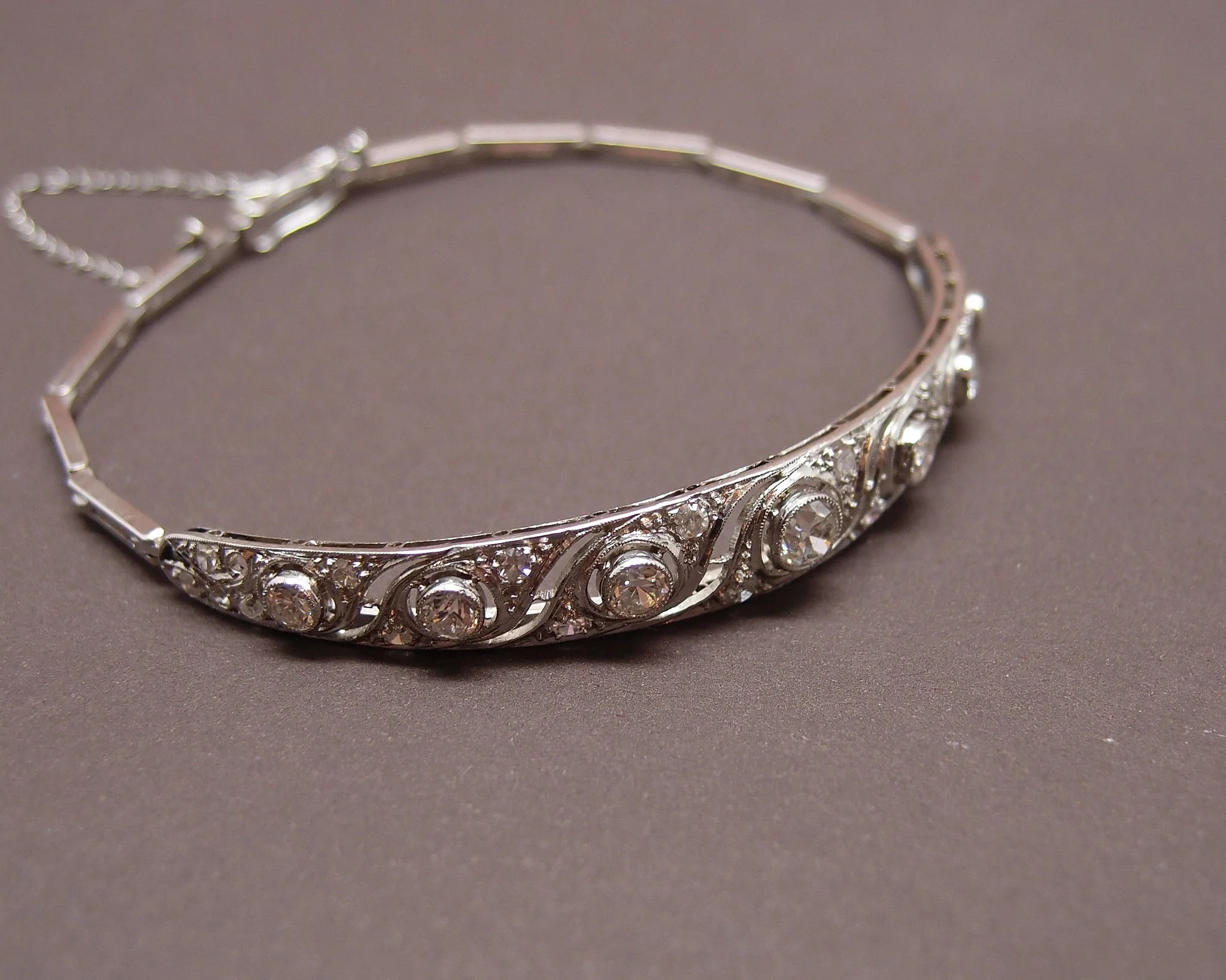 bracelet platine et diamants vers 1920 - Image 2