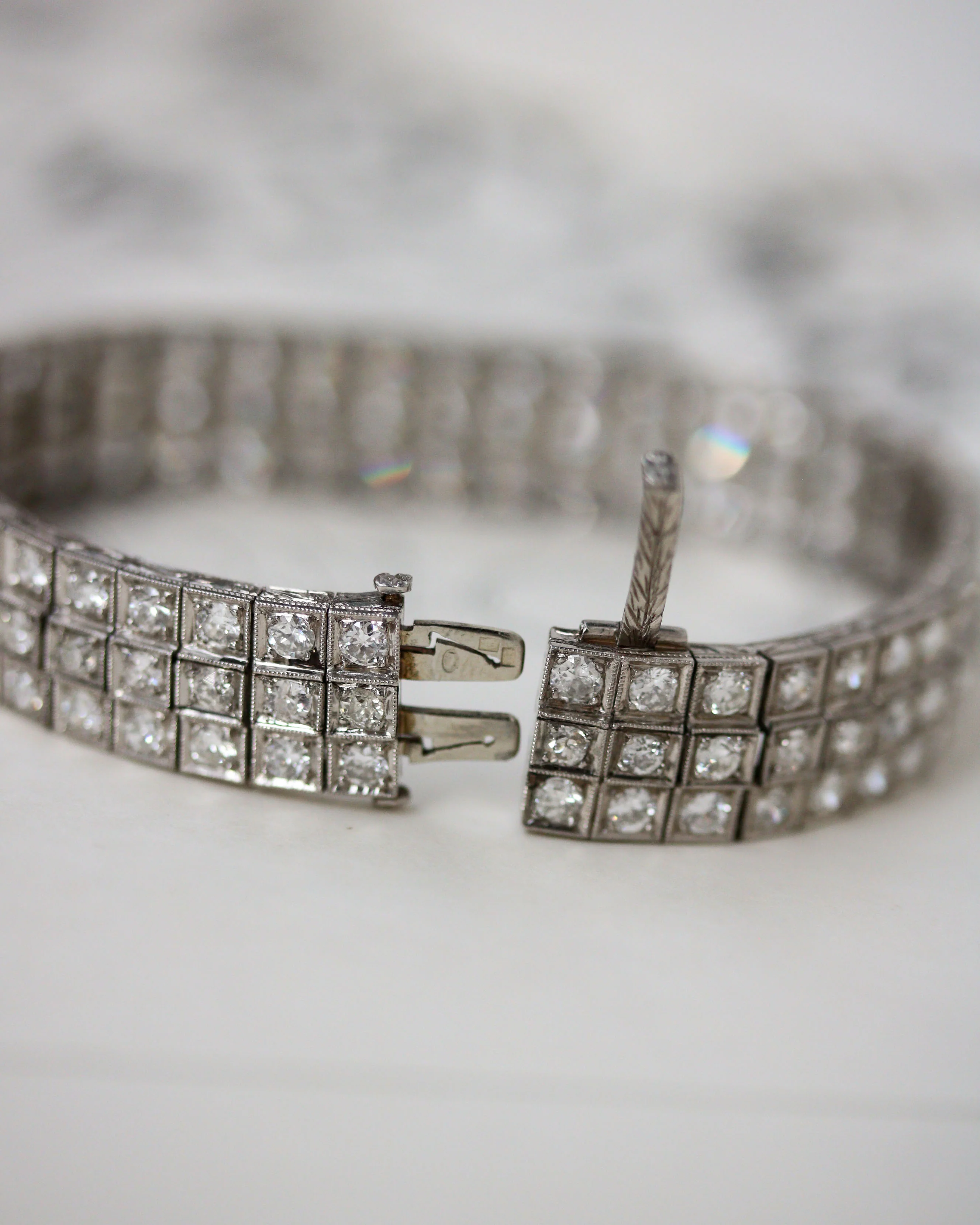 Bracelet Rivière Or blanc Platine et Diamants - Image 3