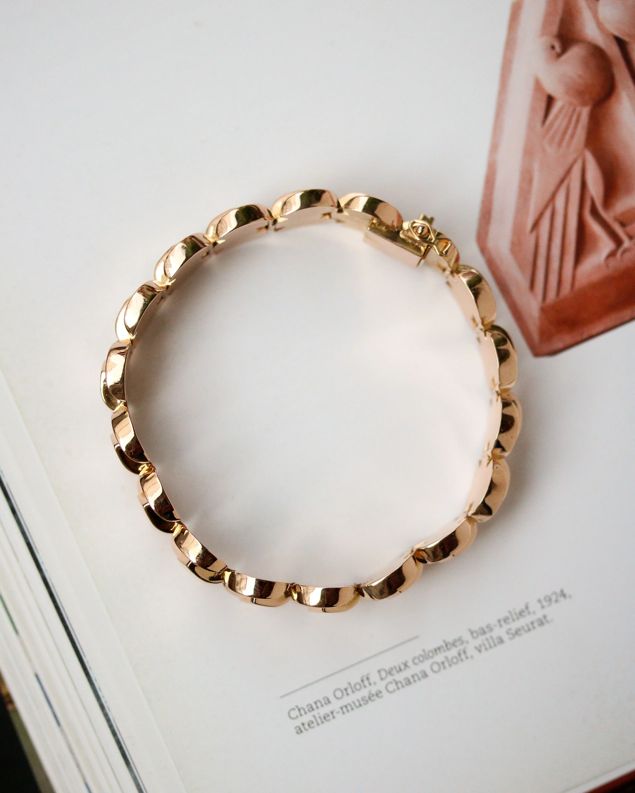 Bracelet Tank Mailles Articulées Or Rose - Image 4
